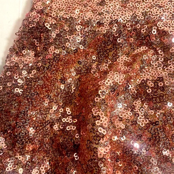 BNWT NASTY GAL ROSE GOLD SEQUIN MINI SKIRT SMALL - Picture 12 of 13